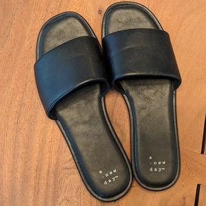 A new day black sandals